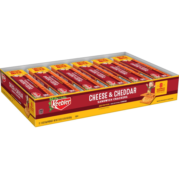 UPC 030100211471 product image for Keebler® Cheese And Cheddar Sandwich Crackers, Pack Of 12 | upcitemdb.com