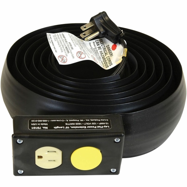 Photos - Surge Protector / Extension Lead C-Line Lay-Flat Power Extension and Cord Cover - 10 Ft. Length, 1/PK, 79101 79101