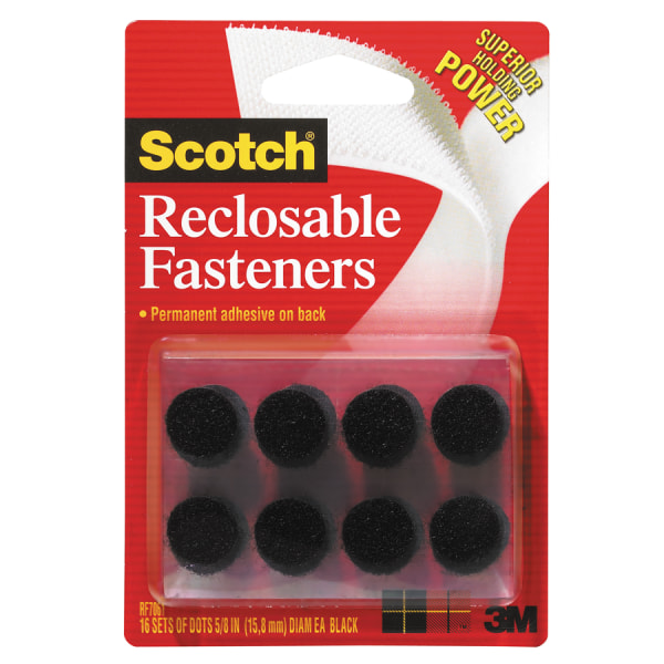 UPC 051141901541 product image for Scotch® Recloseable Fasteners, Black, 5/8