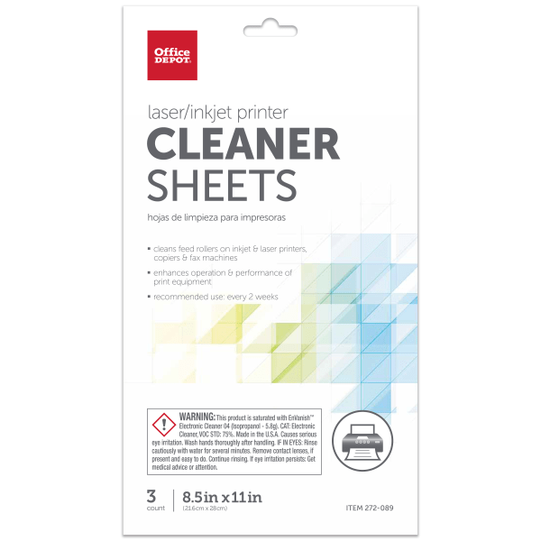 Office Depot� Brand Brand Laser/Inkjet Printer Cleaner Sheets