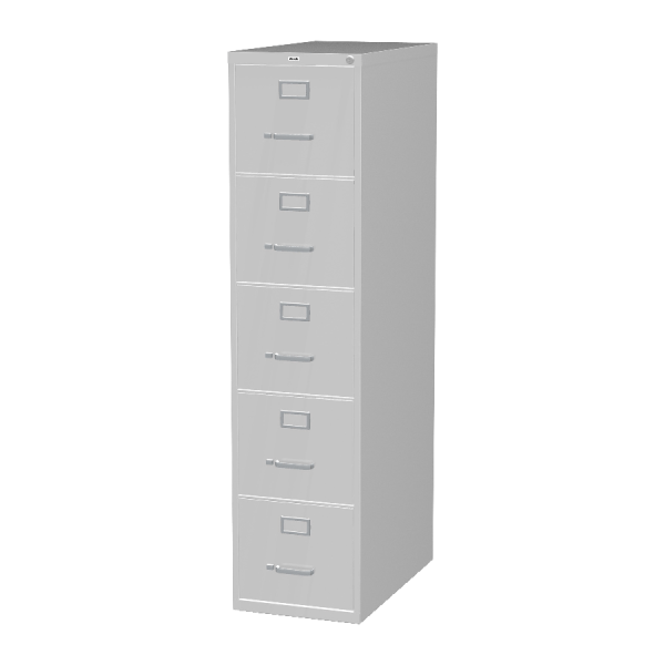 Lorell Commercial Grade Vertical File Cabinet - 15  x 26.5  x 61  - 5 x Drawer(s) for File - Letter - Vertical - Securit