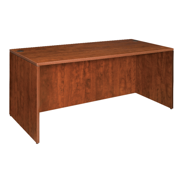 Essentials 48"W x 24"D Rectangular Shell Computer Desk, Cherry