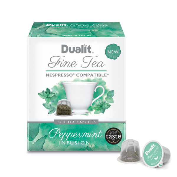 Dualit And Nespresso Compatible Fine Tea NX Capsules Peppermint 22 Grams Carton Of 60