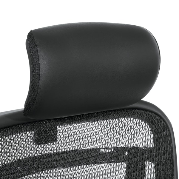 Office Star Space Seating 818 Series Optional Leather Headrest, 12-1/4H x 12-1/2W x 6-1/2D, Black