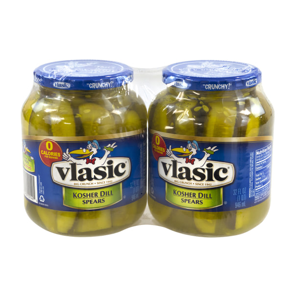 UPC 054100001405 product image for Vlasic Kosher Dill Pickle Spears, 32 Oz Jar, Pack Of 2 Jars | upcitemdb.com