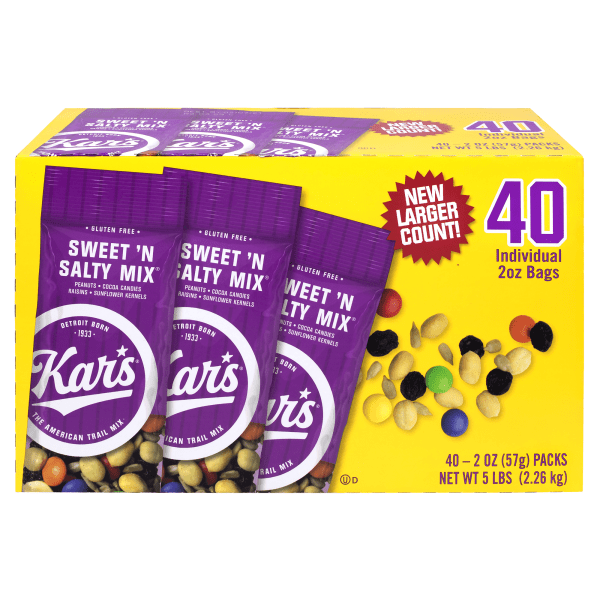 Kar's Sweet 'n Salty Trail Mix, 2 Oz, Box Of 40 Packs -  8358