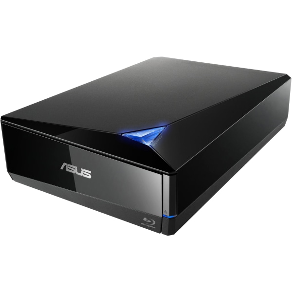 Asus Turbo Drive BW-16D1X-U Blu-ray Writer - External - Black - BD-R/RE Support - 40x CD Read/40x CD Write/24x CD Rewrite - 16x BD Read/16x BD Write/2
