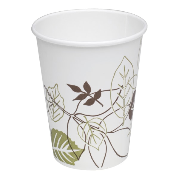 8 oz Pathways Paper Hot Cups - White/Green (50/Pack)