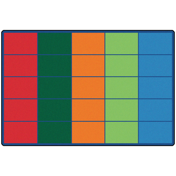 Carpets for Kids 4025 Colorful Rows Seating Rug( size 6’ x9’ ft) 