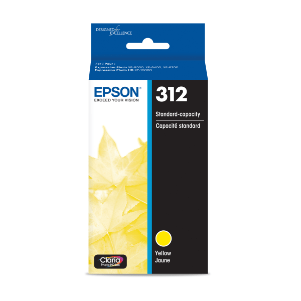 Epson® 312 Claria® Photo Yellow Ink Cartridge, T312420-S