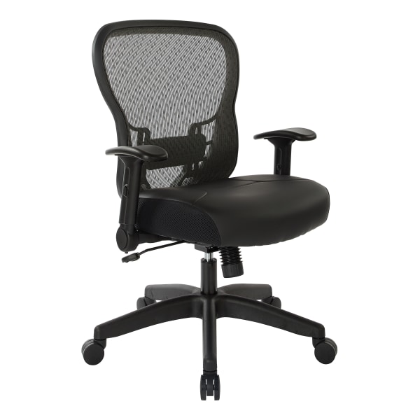 Office Star Space Seating 529 Series Deluxe Ergonomic Mesh Mid-Back Chair, Black - 529-E3R2N1F2 - Furniture Stay on task with the Office Star Space Seating 52 sku 529-E3R2N1F2