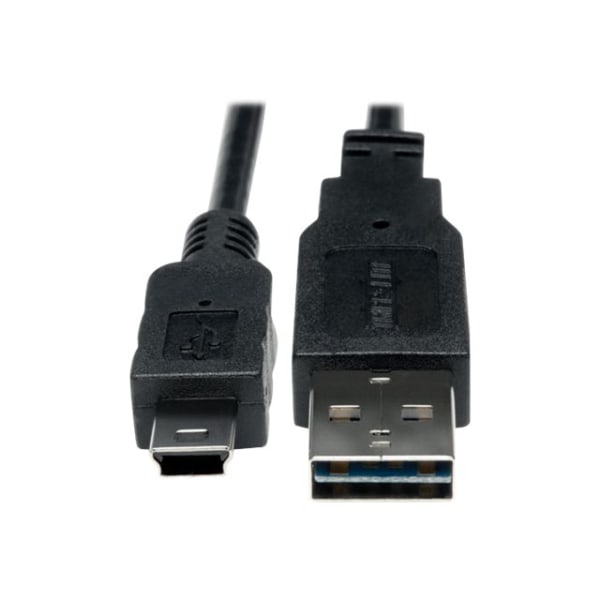 Tripp Lite 6 Inch USB 2.0 Universal Reversible Cable A to 5Pin Min-B M/M 6 - (Reversible A to 5Pin Mini B M/M) 6-in. - UR030-06N - Electronics  Tripp Lites UR030-06N, 6-in., USB 2.0 Universal / sku UR030-06N