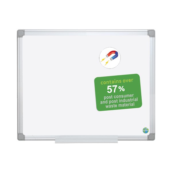 Photos - Dry Erase Board / Flipchart MasterVision® Earth Platinum Pure White Magnetic Dry-Erase Whiteboard, 48" x 72, Aluminum Frame With White Finish