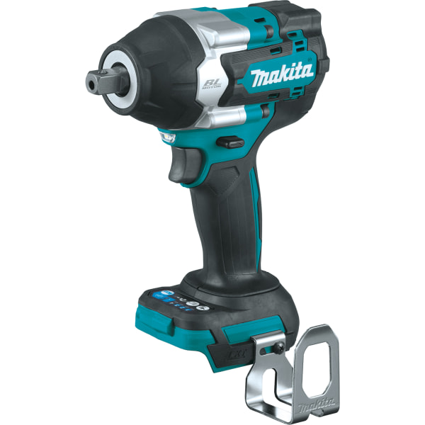 Makita 18V LXT® Lithium-Ion Brushless Cordless 4-Speed Mid-Torque 1/2"" Sq. Drive Impact Wrench With Detent Anvil, Blue -  Makita USA, XWT18Z