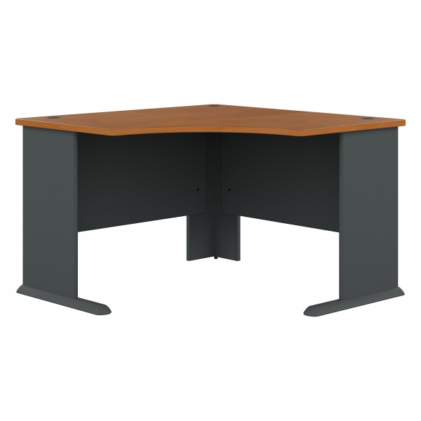 Bush Business Furniture Office Advantage 48""W Corner Desk, Natural Cherry/Slate, Standard Delivery -  WC57466