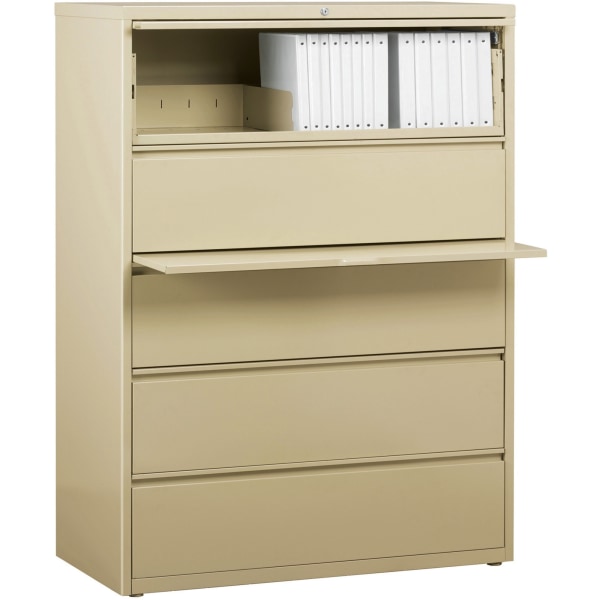 Lorell® Fortress 19""D Lateral 5-Drawer File Cabinet, Putty -  60432
