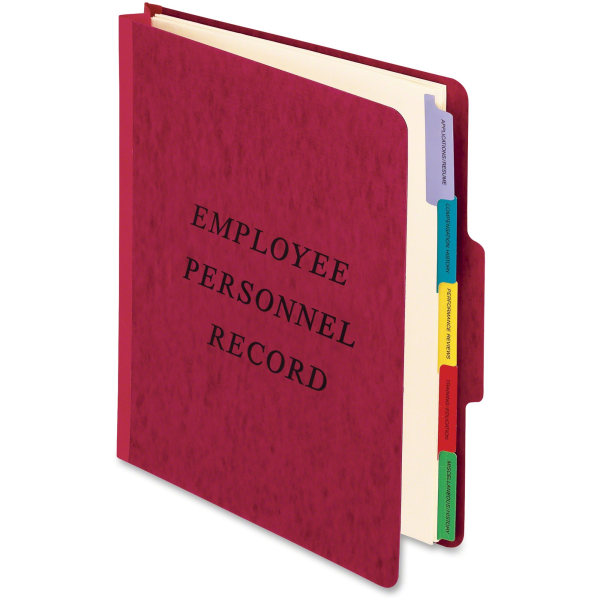 Pendaflex Personnel Folders 1/3 Cut Top Tab Letter Red SER1ER (5pc -5Pk)