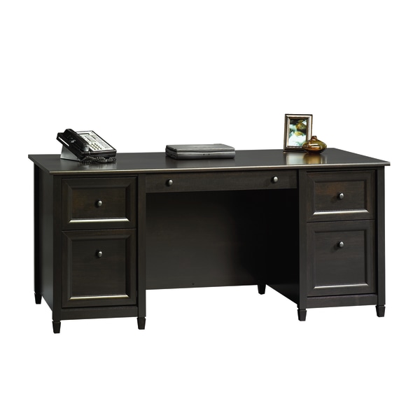 Sauder 409042 Edge Water Executive Desk  Estate Black? Finish