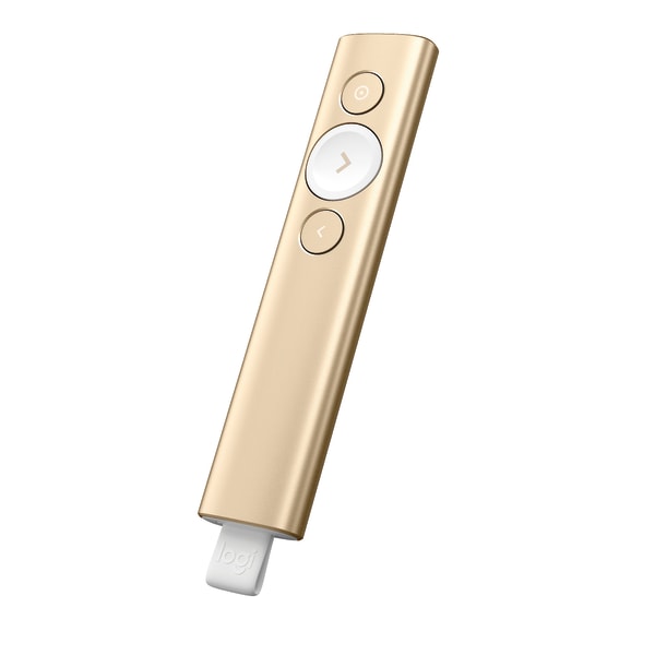 Logitech® Spotlight Universal Presentation Remote, Gold, 910-004860