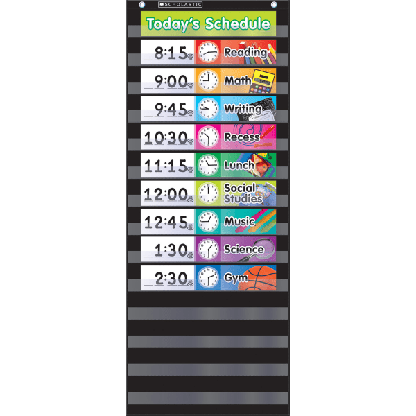 ISBN 9780545838641 product image for Scholastic Teacher Resources Pocket Chart, Daily Schedule, 13