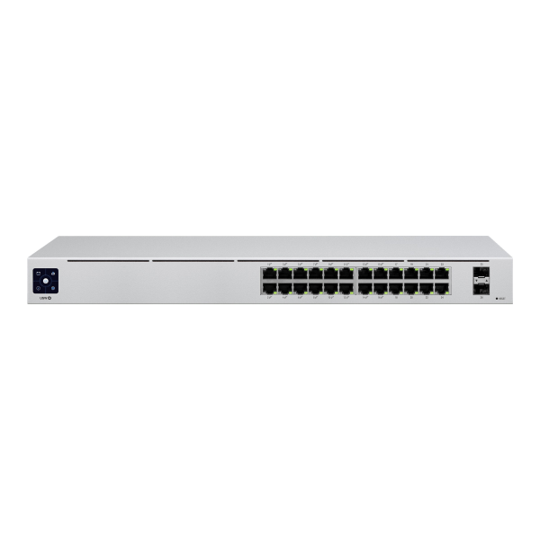 Ubiquiti UniFi Switch USW-24-POE - Switch - managed - 24 x 10/100/1000 (16 PoE+) + 2 x Gigabit SFP - desktop, rack-mountable - PoE++ (95 W)