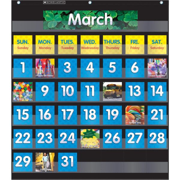 ISBN 9780545838658 product image for Scholastic Teacher Resources Pocket Chart, Monthly Calendar, 25