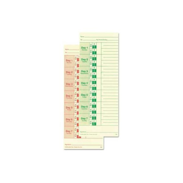 UPC 092447002051 product image for Lathem Time Cards, Weekly, 2-Sided, 3 3/8