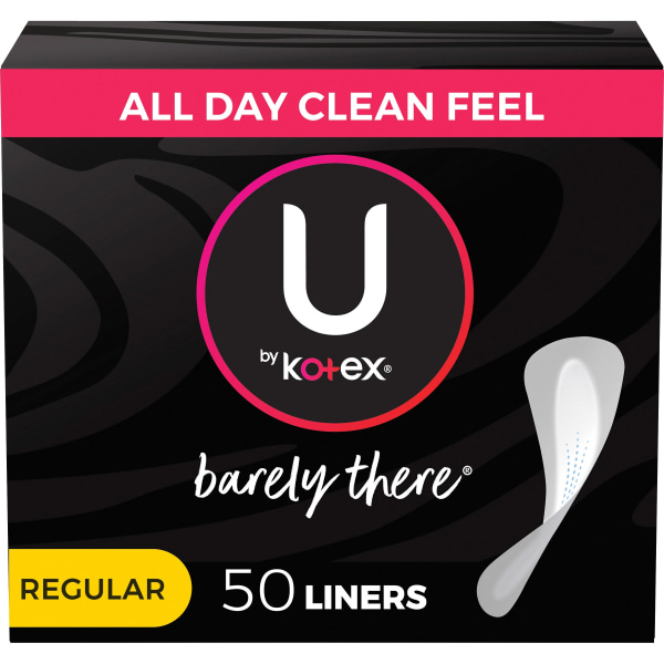 U by Kotex Barely There Panty Liners, Box Of 50 Liners - KCC42489 - Health and Beauty Enjoy an all-day clean feel with these U by Kotex  sku KCC42489