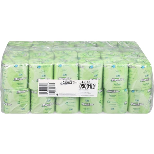 UPC 043032050018 product image for Marcal Pro 100% Recycled Bathroom Tissue, 2 Ply, White 500 Sheets Per Roll, Cart | upcitemdb.com