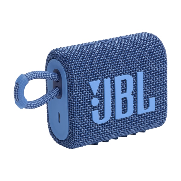 UPC 050036395298 product image for JBL GO 3 Eco 4.2 W Wireless Ultra-Portable Waterproof Speaker, 100% Recycled, Bl | upcitemdb.com