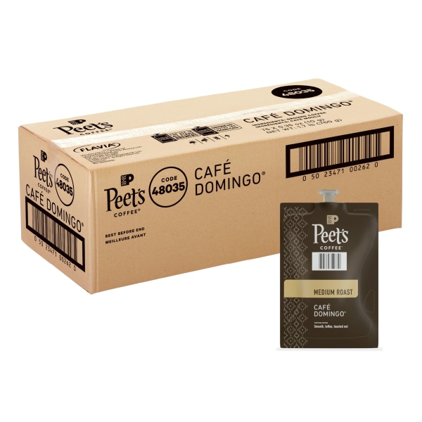 Peet’s® Coffee & Tea Single-Serve Coffee Freshpacks, Cafe Domingo, Carton Of 76 -  Peet's, PT11