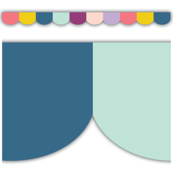 (6 Packs). Teacher Created Resources TCR9090 Oh Happy Day Scalloped Die-Cut Border