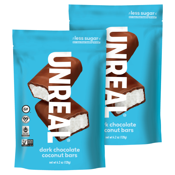 Unreal Dark Chocolate Coconut Bars, 4.2 Oz, Case Of 2 Packs -  108-57484-00654-0