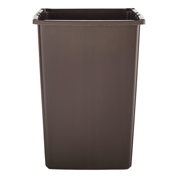 Rubbermaid® Glutton Rectangular Plastic Waste Container, 56 Gallons, 31 1/8"H x 25 1/2"W x 22 3/4"D, Brown