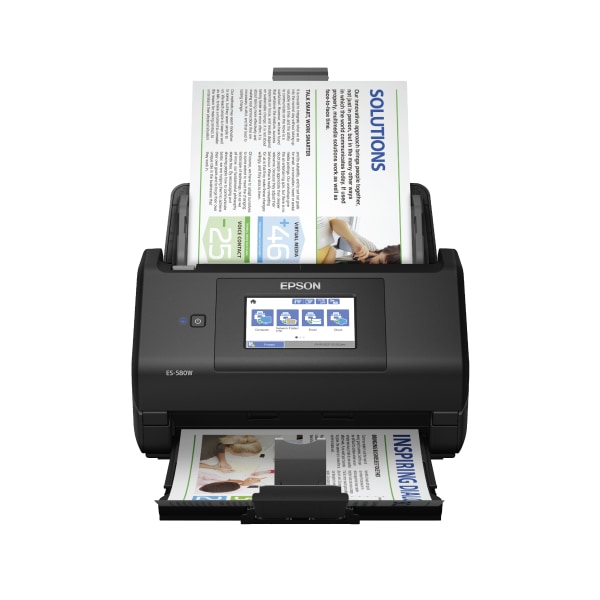 WorkForce ES-580W Wireless Duplex Touchscreen Desktop Color Document Scanner with Auto Document Feeder