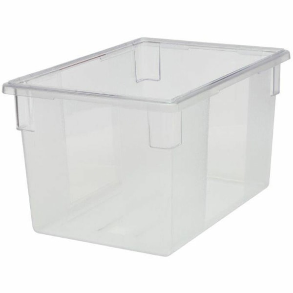 Rubbermaid Commercial 21.5-Gallon Food/Tote Box - Transporting, Storing - Dishwasher Safe - Clear - Plastic, Polycarbonate Body - 1 Each -  FG330100CLR