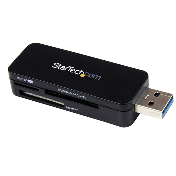 StarTech.com USB 3.0 External Flash Multi Media Memory Card Reader - SDHC MicroSD - microSD, SDHC, SD, MultiMediaCard (MMC), miniSD, microSDHC, TransF -  FCREADMICRO3
