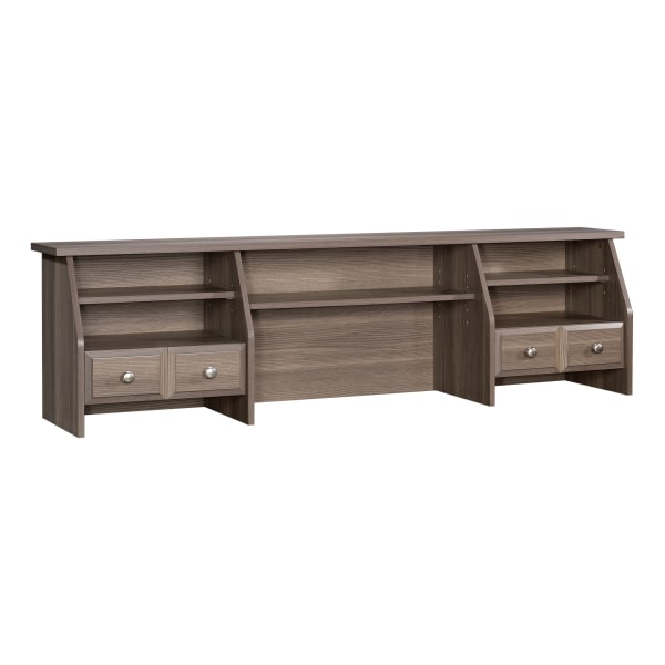 Sauder® Shoal Creek Organizer Hutch, 17-7/8"H x 65-1/8"W x 12-3/4"D, Diamond Ash