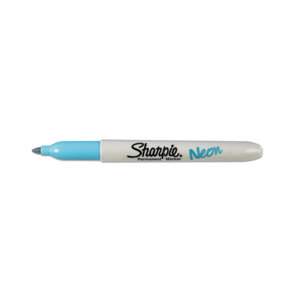 UPC 071641064195 product image for Sharpie® Neon Permanent Marker, Fine Point, Blue | upcitemdb.com