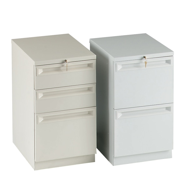 HON® Efficiencies™ 22-7/8"D Vertical 3-Drawer Mobile Pedestal File Cabinet, Black