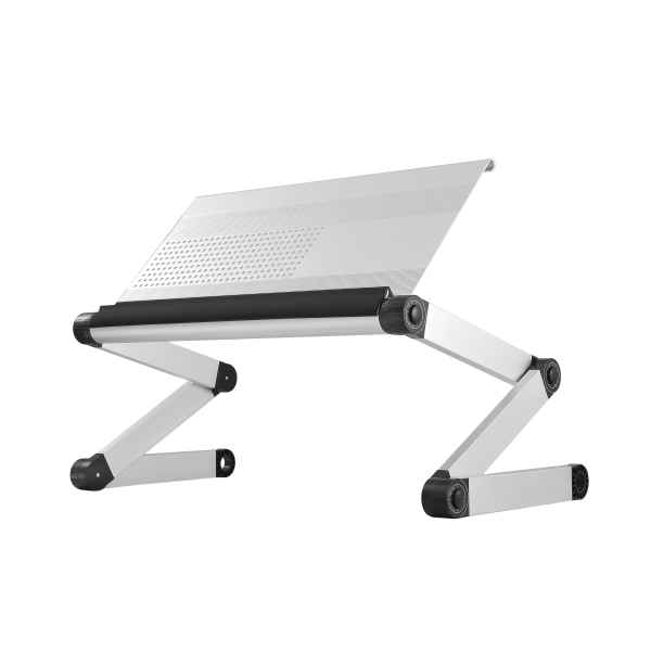 Uncaged Ergonomics WorkEZ Executive Silver adjustable height tilt ergonomic aluminum laptop cooling stand lap desk - Raise laptops off your lap, keep  - WEES - Office Supplies  A premium, aluminum laptop stand and lap desk tha sku WEES