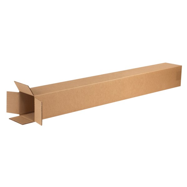 Partners Brand Tall Corrugated Boxes 4 x 4 x 40 Kraft Pack Of 25