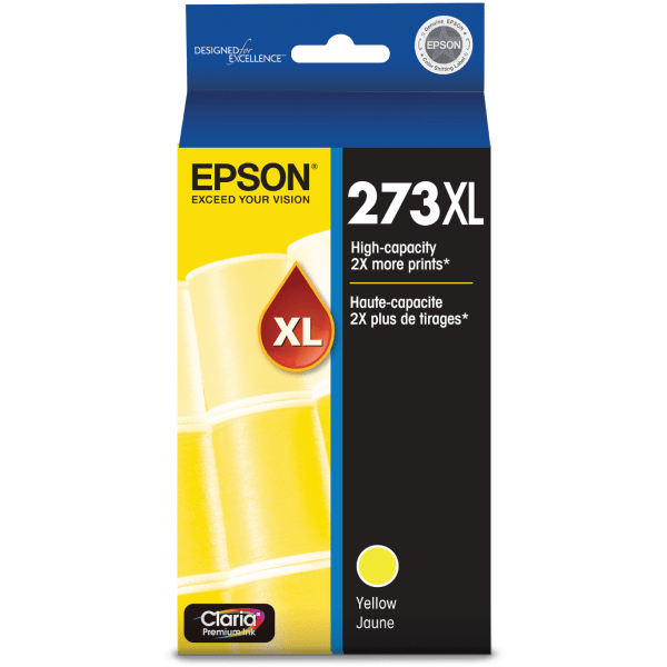 Epson® T273XL Claria® Premium 420-S Yellow High-Yield Ink Cartridge, T273XL320-S