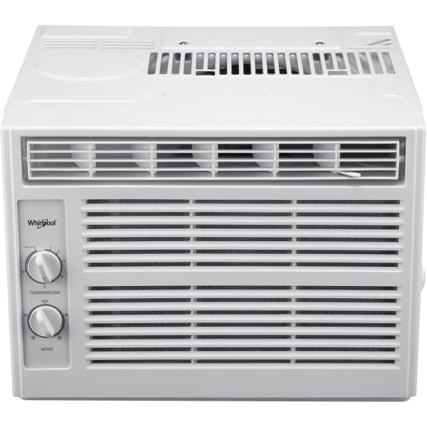 Whirlpool Window-Mounted Air Conditioner With Mechanical Controls, 12 1/2""H x 16""W x 15 5/16""D, White -  WHAW050BW