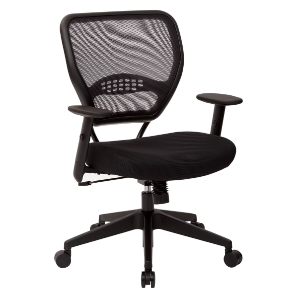 Office Star Professional Air Grid Mid-Back Mesh Chair, Black