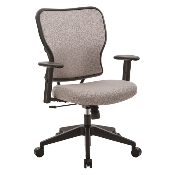 Office Star Space Seating 213 Series Deluxe Fabric 2-To-1 Mechanical Height-Adjustable Mid-Back Chair, Latte