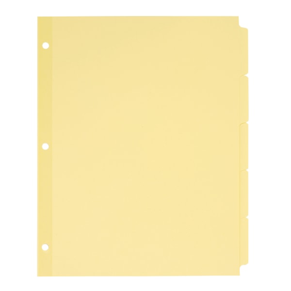 Avery Plain Tab Write-On Paper Dividers, 5 Tabs, Buff, 36 Sets/Pack (11501), Plastic | Quill
