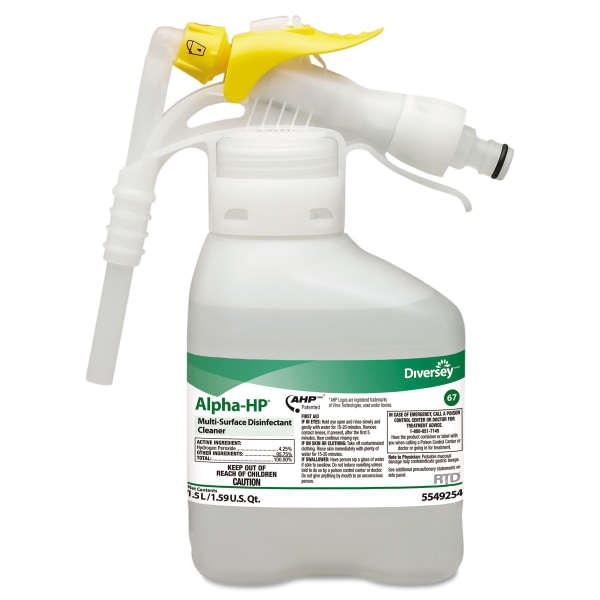 Johnson Diversey 5549254 Alpha-hp Multi-surface disinfctnt cleanr  Citrus Scent  1.5l Spray Bottle Uom