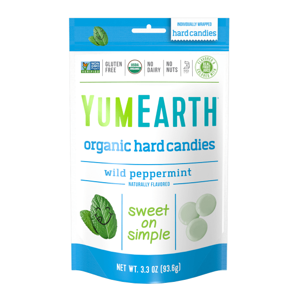 Yummy Earth candy drop peppermint Wild org gf 3.3oz (890146001500)