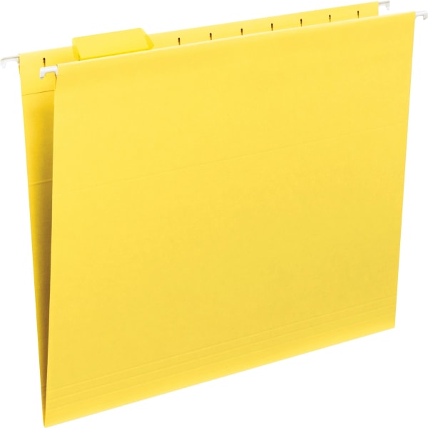 UPC 086486640695 product image for Smead® Hanging File Folders, 1/5-Cut Adjustable Tab, Letter Size, Yellow, Box Of | upcitemdb.com